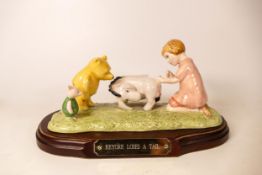 Royal Doulton Tableau piece Eeyore looses a tail WP15 limited edition with wood base