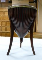 Reproduction Regency style mahogany wine cooler . Height 53.5cm, diameter 34cm