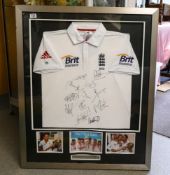 Sporting Cricket memorabilia, Tim Bresman match worn shirt signed by England Team who were the