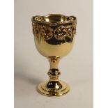 De Lamerie Fine Large Silverware plated Large Incense Burner Goblet with gilt decoration in