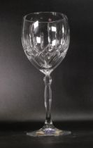 Boxed Set of six Queens Winchester Pattern 24 % Lead Crystal Wine Glasses, height 21cm