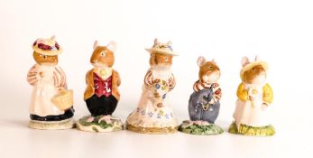 Boxed Royal Doulton Brambly Hedge Figures to include Lady Woodmouse , Lord Woodmouse, Primrose