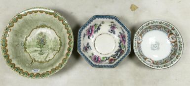 Three Victorian Earthenware Bowls to include Keeling & Co. Losol Ware Fruit Bowl, Copeland New