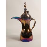 De Lamerie Fine Large Silverware plated Large Arabic Finjan Coffee Pot with engraved decoration in