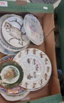 A Mixed Collection of Decorative Wall Plates to Include Aynsley, Royal Doulton, Horse Themed Plates,