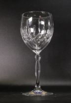 Boxed Set of six Queens Winchester Pattern 24 % Lead Crystal Wine Glasses, height 21cm
