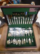 George Butler of Sheffield silver plated canteen of cutlery.