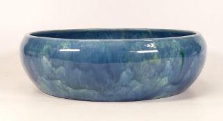 Early 20th Century Blue Drip Glaze Bowl with M.H. mark to base. Diameter 26.5cm