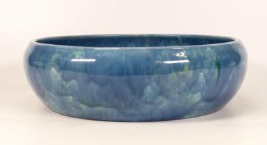 Early 20th Century Blue Drip Glaze Bowl with M.H. mark to base. Diameter 26.5cm