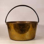 Large Heavy Brass Jam Pan with handle 29cm