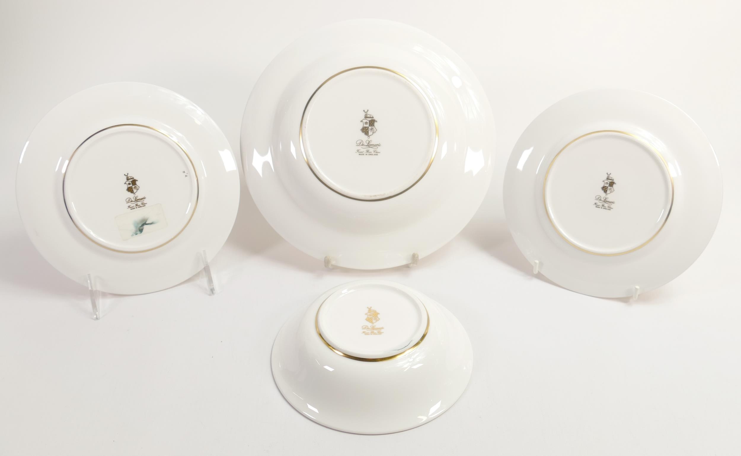 De Lamerie Fine Bone China, heavily gilded Special Commission plates, rimmed bowl & bowl , specially - Image 2 of 2