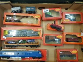 A collection of Triang Hornby 00 gauge scale models to include Diesel Pullman engine, R.122 cattle
