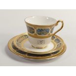 De Lamerie Fine Bone China Blue on Ivory Patterned Trio , specially made high end quality item