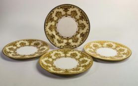 De Lamerie Fine Bone China Ivory Elegance patterned dessert plates, specially made high end