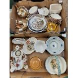 A Mixed Collection of Items to Inlcude Heritage Hall bowl, Tea Pots, Olde Country Castles Soup