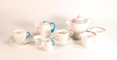 Shelley bachelor set to include teapot, cup & saucer, milk jug, sugar bowl together with part tea