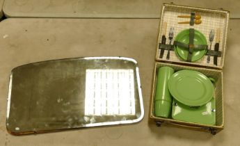 Vintage Stanton Picnic set together with Mid Century wall mirror(2)