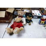 Three Large Harrods Christmas Teddy Bears 2002 ,2003 & similar item, tallest 47cm (3)