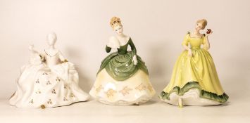 Royal Doulton Lady Figures Antoinette Hn2326, Soiree Hn2312 & Paula Hn2906(2nds)