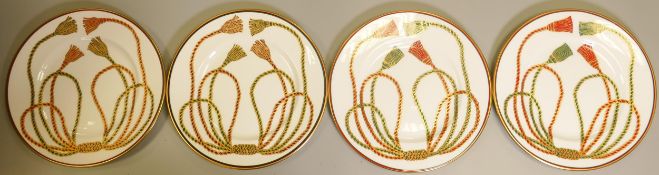 De Lamerie Fine Bone China heavily gilded Special Commission Plates for HRH Prince Salman Bin