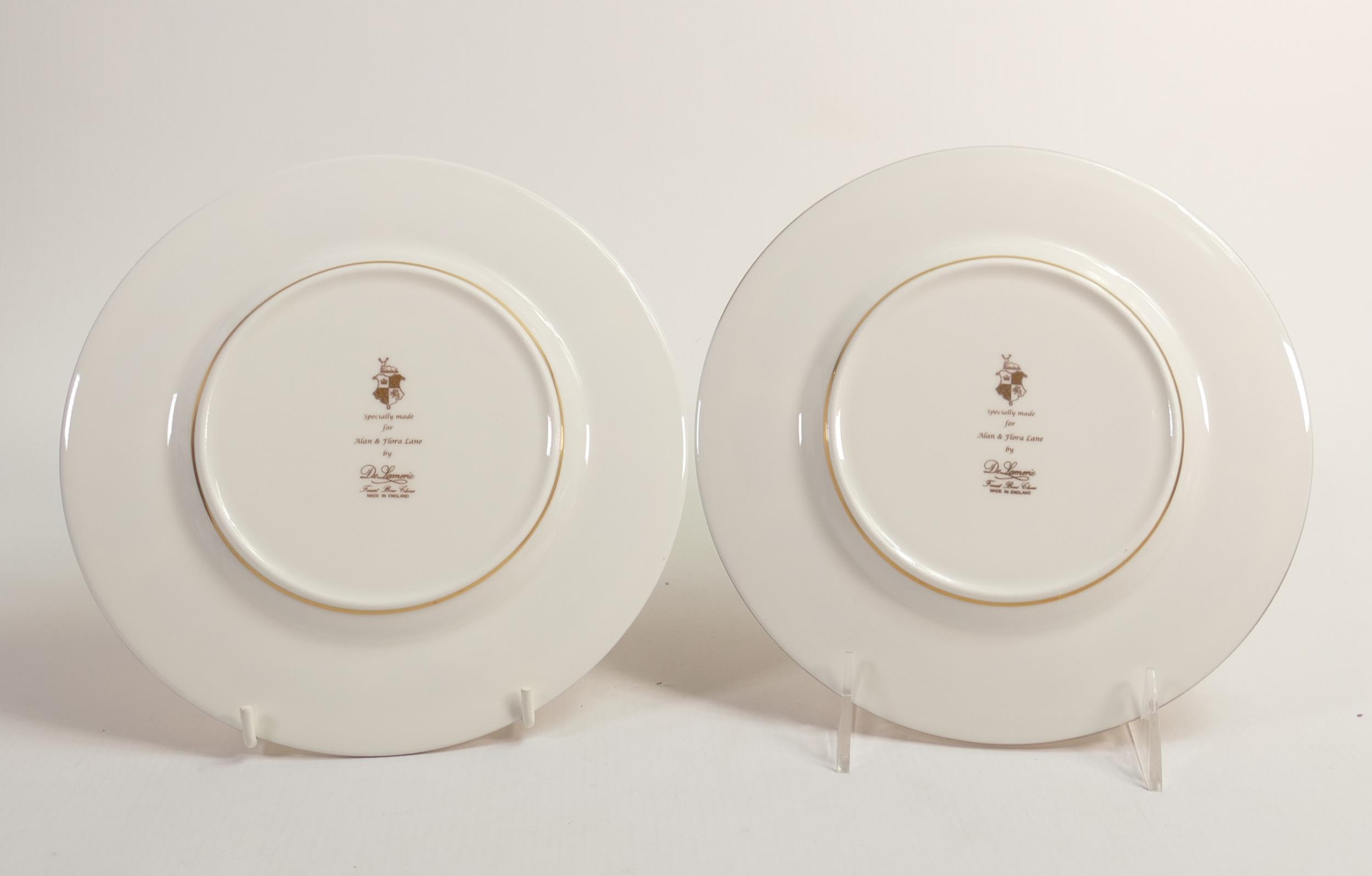 De Lamerie Fine Bone China Blue on Ivory Patterned Salad Plates , specially made high end quality - Image 2 of 2
