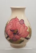 Small Moorcroft vase in the magnolia pattern 14cm Height