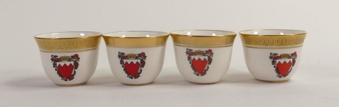 De Lamerie Fine Bone China heavily gilded Tea Bowls, specially made high end quality item, Made in