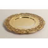 De Lamerie Fine silver plate and part gilt layplate /tray , specially made high end quality item,