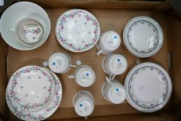Shelley part teaset in the Vincent shape , pattern 11305 together with part teaset pattern 11065 (23