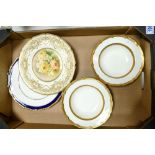 A mixed collection of Royal Doulton Decorative Wall Plates including hand decorated P. Curooch