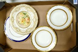 A mixed collection of Royal Doulton Decorative Wall Plates including hand decorated P. Curooch