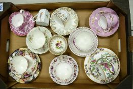 A collection of cups & saucers to include Davenport, Royal Doulton Richmond etc ( 1 tray)
