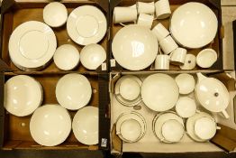 A large collection of Wedgwood Jasper Conran patterned tea & dinner ware to include 7 side plates, 6