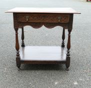 Priory Style Hall Table with Teardrop Pulls. Height: 71cm