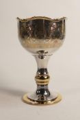 De Lamerie Fine Large Silverware plated Large Incense Burner Goblet with Engraved decoration in