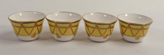 De Lamerie Fine Bone China heavily gilded Tea Bowls, specially made high end quality item, Made in