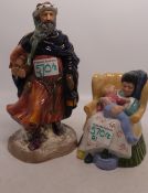 Royal Doulton Character figures Good King Weceslas HN2118 togetether with Sweet Dreams HN2380 (2).