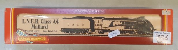 Hornby R.077 LNER Class A4 Mallard, in original box.