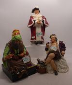 Royal Doulton figures Old King Cole Hn2217 (foot a/f) and the Cobbler HN1706 together The Mayor