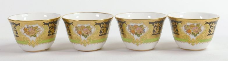 De Lamerie Fine Bone China heavily gilded Tea Bowls, specially made high end quality item, Made in