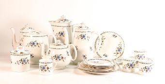 A collection of Shelley Chelsea pattern items to include coffee pots, teapot, hot water jug, mocha
