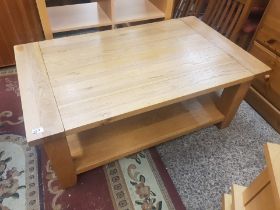 Modern Solid Oak Coffee Table 120cm L x 70cm W x 50cm H