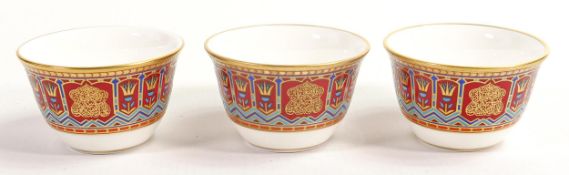 De Lamerie Fine Bone China heavily gilded Tea Bowls, specially made high end quality item, Made in