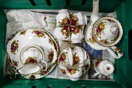 Royal Albert Old Country Rose Patterned Tea set ( nip to teapot noted)