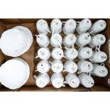 Shelley Dainty white tea ware to include 24 tall tea cups & saucers (48 pieces)