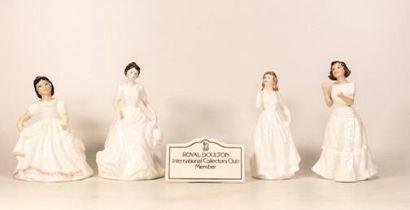 Four Royal Doulton International club members pack figures to include Joy HN3875, Harmony Hn4096,