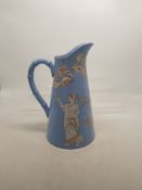 Victorian T&R Boote Gilt and Blue Ground Jug to commemorate the marriage of 'Joseph and Ann Ryder,