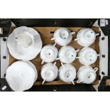A collection of Shelley Dainty white dinner ware to include 8 soup bowls & saucers together with a