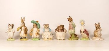 Royal Albert Breatix potter figures to include Benjamin Bunny, Ribby and the patty pan, Mrs Tiggy