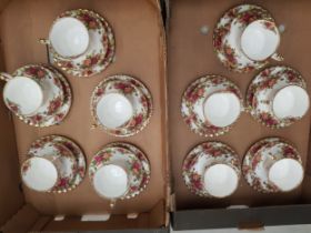 Royal Albert Old Country Roses Pattern items to include 10 Trios (Cup, saucer and side plate)